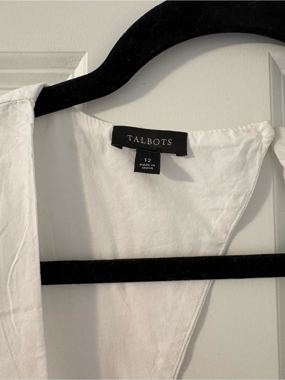 Talbots 100% Cotton White Eyelet Midi Dress with Square Neck - Size 12 - Picture 2 of 6